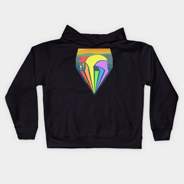 LGBTQ Bear Kids Hoodie by nonbeenarydesigns